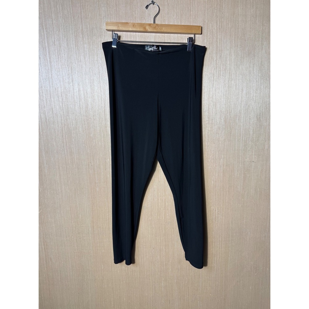 Sympli Women's Black Pull On Casual Career Stretch Pants Size 10